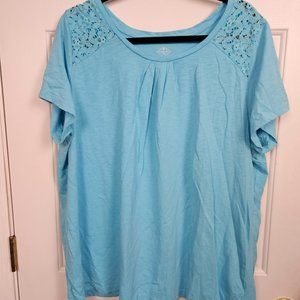 St. Johns Bay Size 3X Blue Shirt